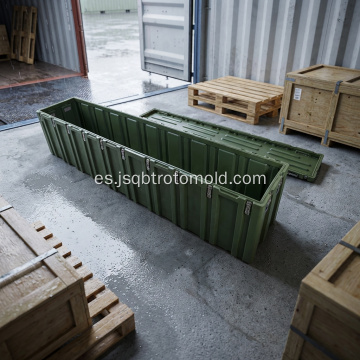 Caja de transporte grande rotomoldeada para misiles/herramientas de precisión